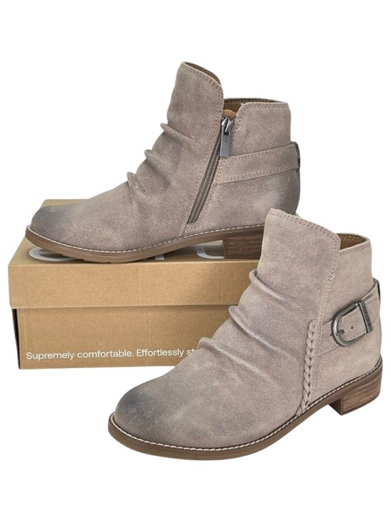 Earth Shoes - Earth Naira Taupe Leather Womens Ankle Boots Size 6M